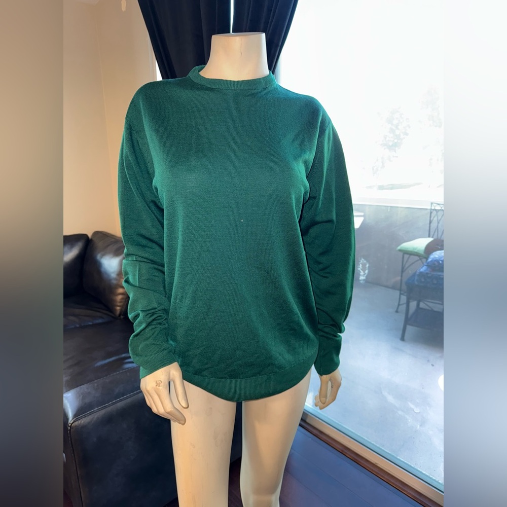Jaeger Green Wool Sweater